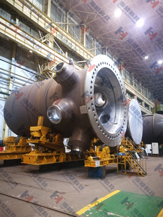 核电装备K2防城港徐大堡稳压器筒节，CAP1400安注箱筒节的内壁堆焊加热